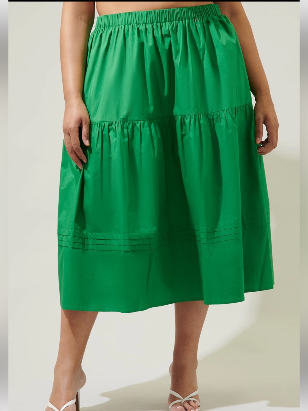 NWT Sugarlips Flores Pleated Midi Skirt Curve 1X